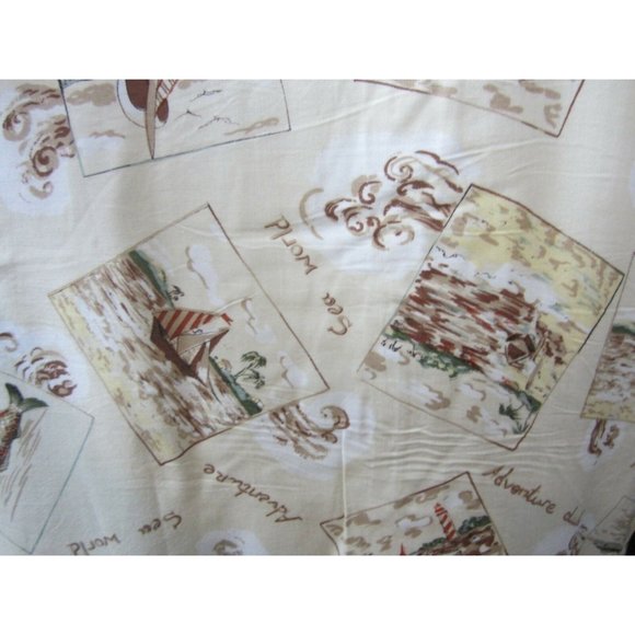 RINGO SPORT VTG 1990s Men Hawaiian ALOHA shirt XL 25" p2p rayon sailboat fishing - Picture 7 of 8